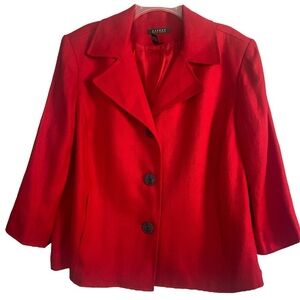 Lauren Ralph Lauren Jacket, 100% Red Linen, Pockets &Nautical Buttons Sz 22W NWT
